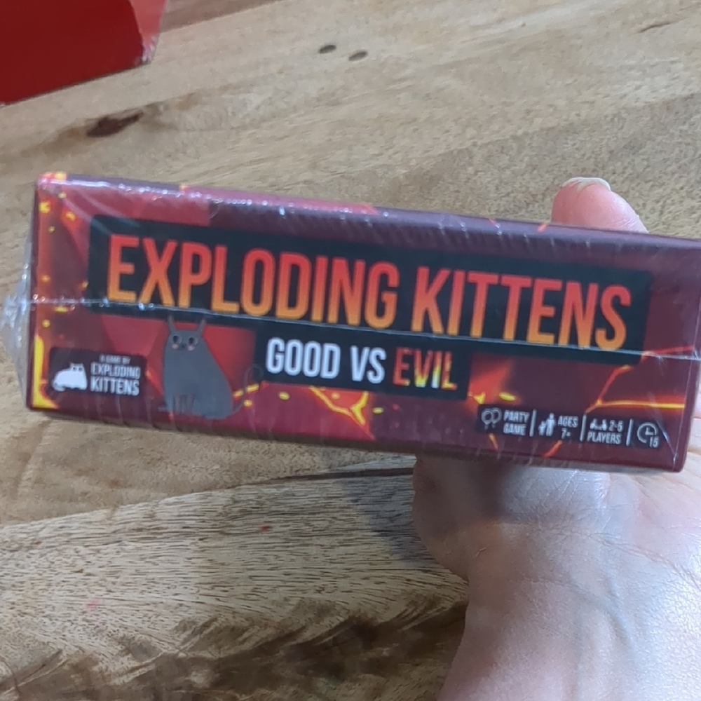 NWT Exploding Kittens Good vs Evil Cat Toy Red - Picture 9 of 10